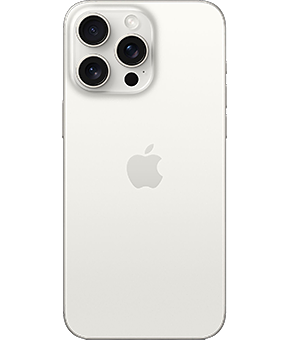 apple iphone 15 pro max Titan Weiss hinten