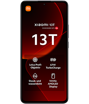 xiaomi 13t black vorne